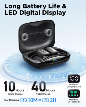 truefree detached neckband next to earbuds illustrating flexible wearing options