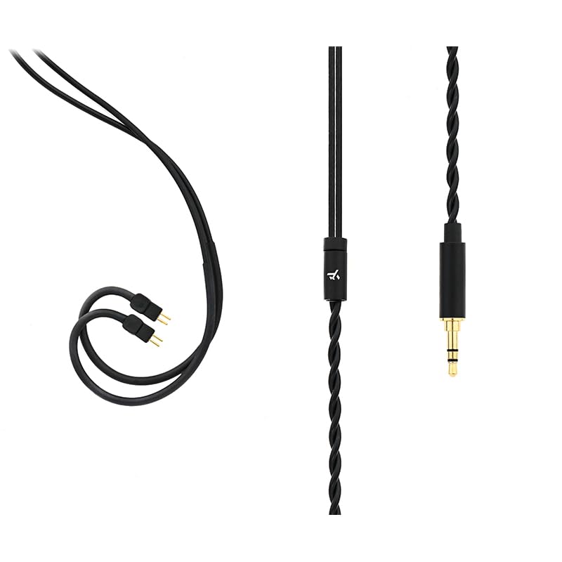 TRUTHEAR ZERO:BLUE2 cable close-up highlighting silver-plated coaxial wiring for clarity.