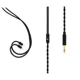 TRUTHEAR ZERO:BLUE2 cable close-up highlighting silver-plated coaxial wiring for clarity.