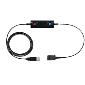 TruVoice USB QD adapter connects headset to PC with quick call control.
