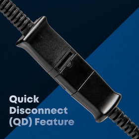 Durable anti-tangle cable designed for daily use with the TruVoice adapter.