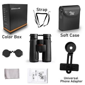 TRV binoculars phone adapter compatibility enables quick photo sharing.