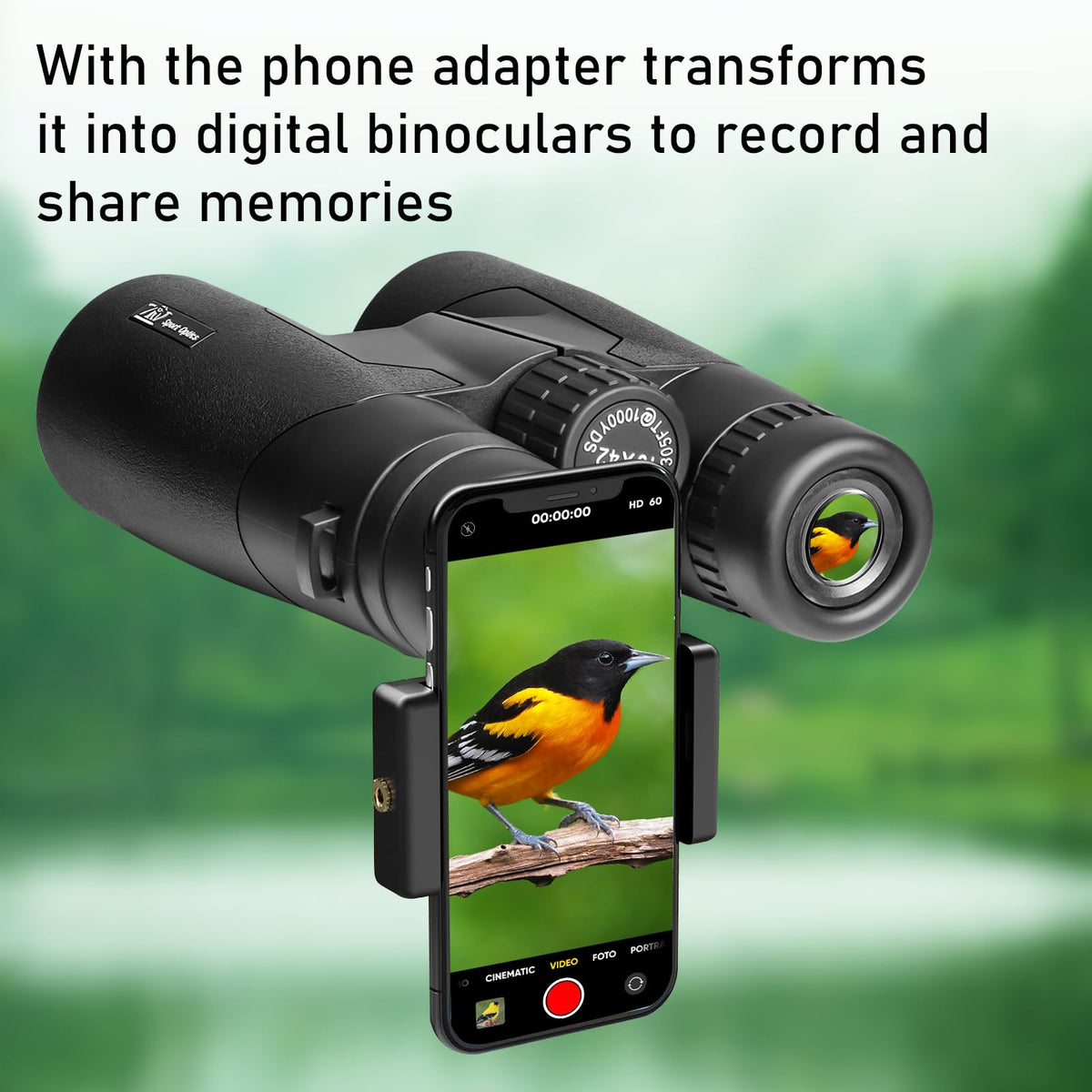 TRV eyepiece with diopter knob for precise correction and comfortable viewing