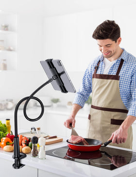 Tryone bed mount supports tablets securely for easy reading