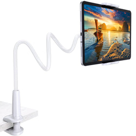 Tryone gooseneck tablet stand with bed clamp for hands-free viewing