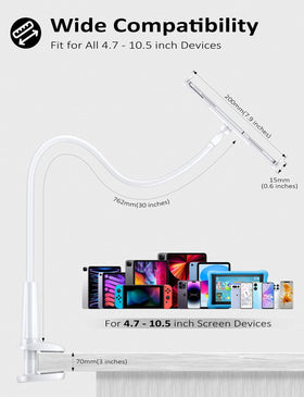 Tryone gooseneck ideal for reading, streaming, or video calls in bed