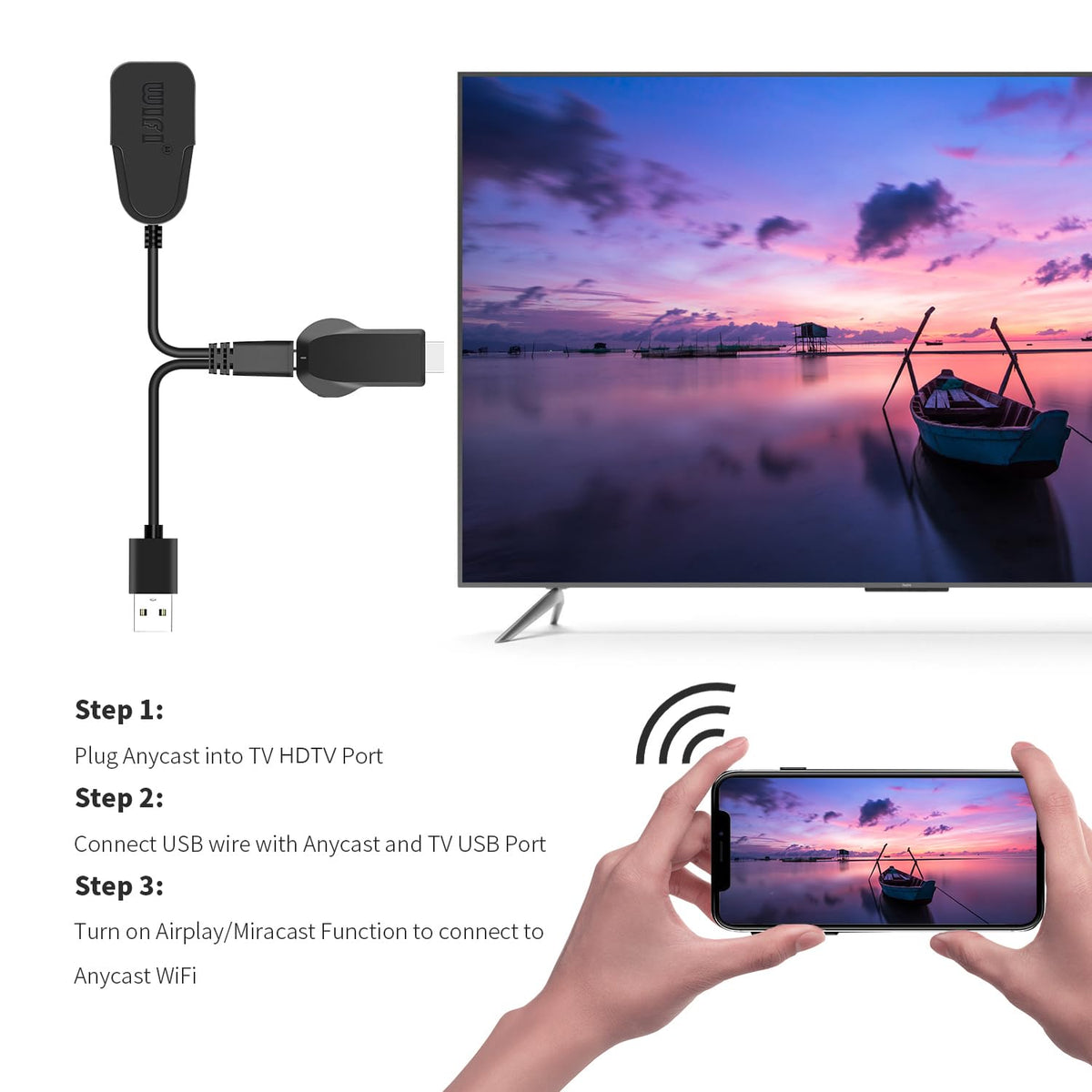 Tsemy iPhone AirPlay mirroring to a larger screen for easy sharing