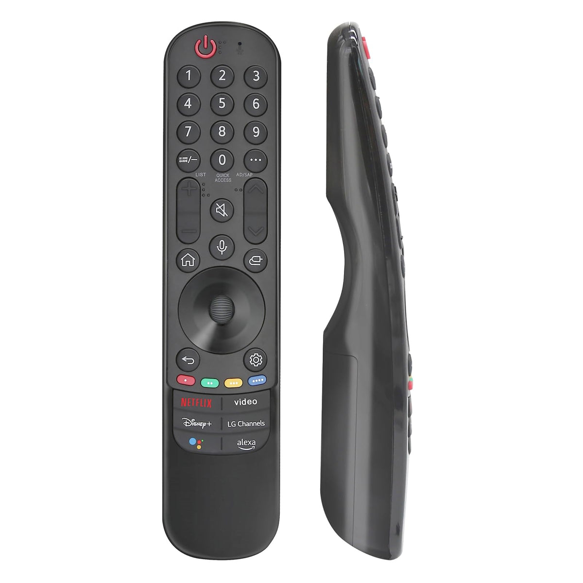 Tsinghcw LG remote front view shows ergonomic design for comfortable handling