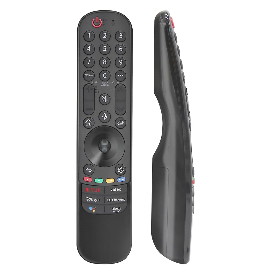 Tsinghcw LG remote front view shows ergonomic design for comfortable handling