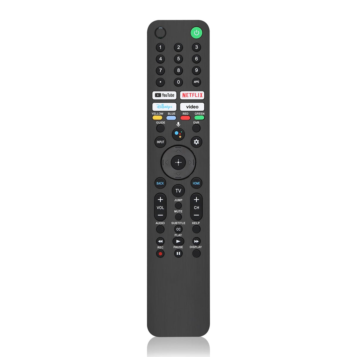 Front view of the Tsinghcw Sony remote showing compact design.