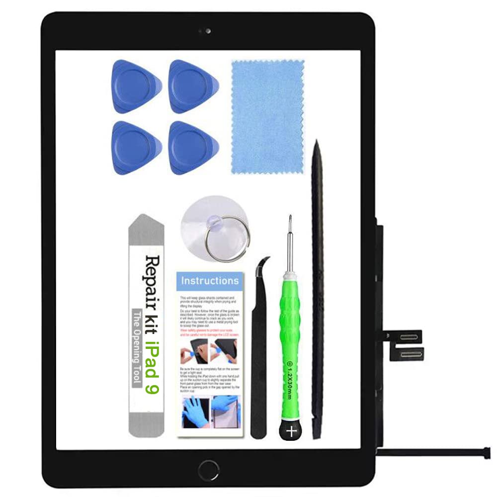 TSIOFO iPad 9 front panel replacement with pre-installed parts for easier repair