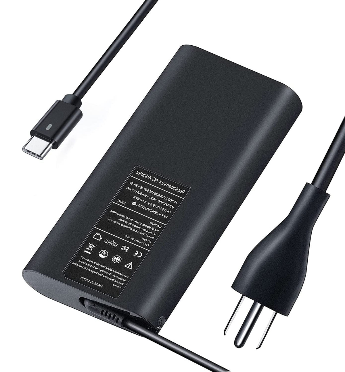 TSKYBEAR 130W USB-C charger powers Dell laptops on the go.