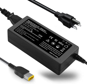 TSKYBEAR 65W laptop charger front view, compact design for ThinkPad users.