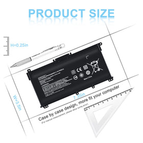 TSKYBEAR HT03XL battery side ports show connection points for HP Pavilion models.