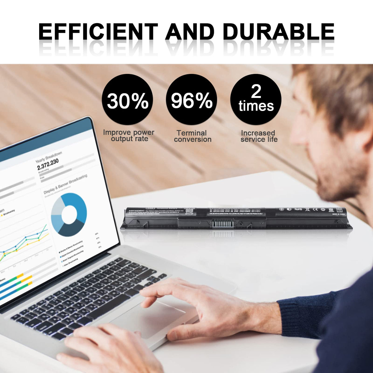TSKYBEAR K104 battery information for HP Pavilion compatibility