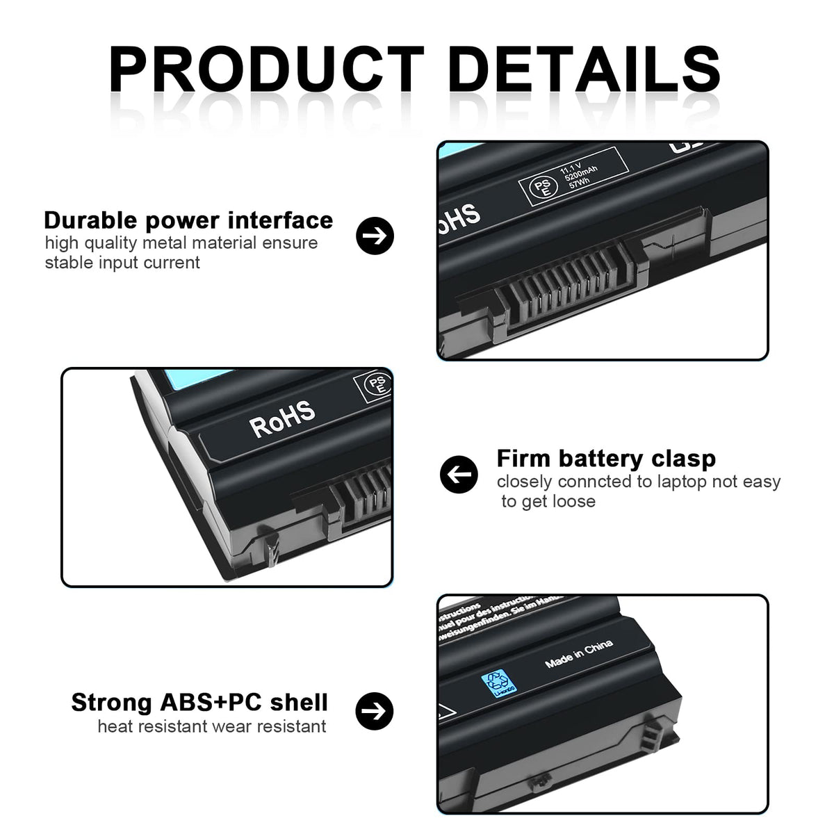 TSKYBEAR replacement battery for Dell Latitude E6440 supports steady, on-the-go performance.