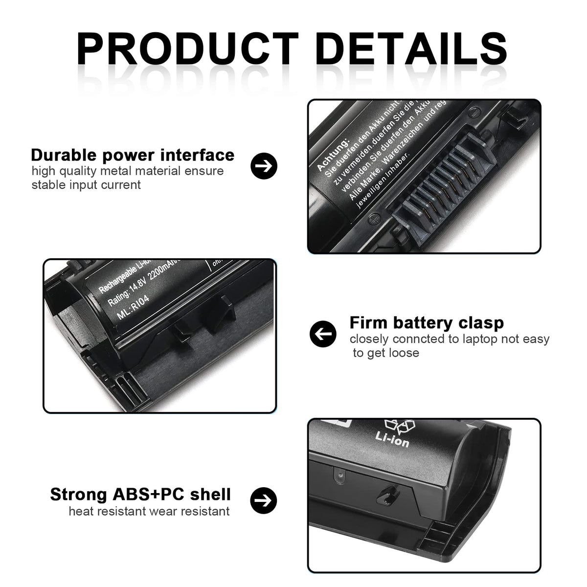 TSKYBEAR RI04 RI06XL battery pack, lightweight reliable replacement part