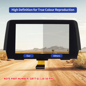 High-transparency display for improved navigation visuals and touch accuracy