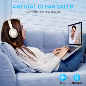Active Noise Cancelling TSYUCXH headphones reducing ambient noise during travel
