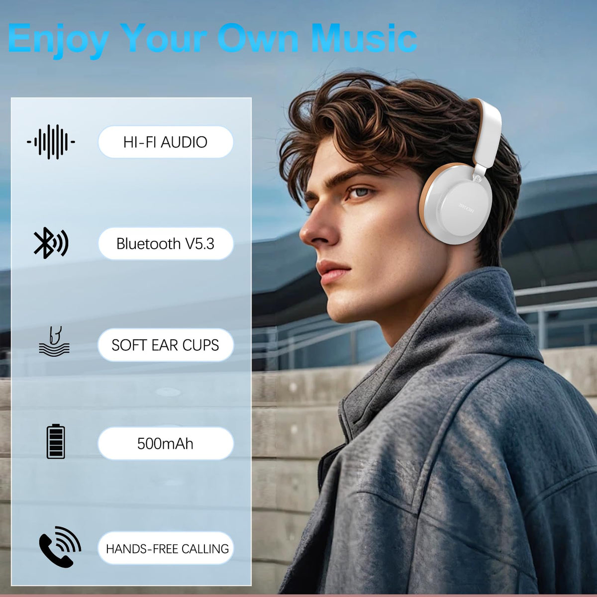 TSYUCXH headphones with microphone for clear calls during video meetings.