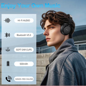 TSYUCXH user wearing headphones with adjustable fit for comfort