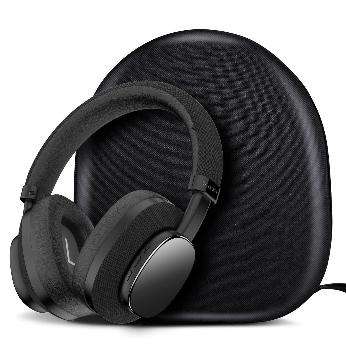 TSYUCXH over-ear headphones packaging highlights premium build and unboxing appeal.