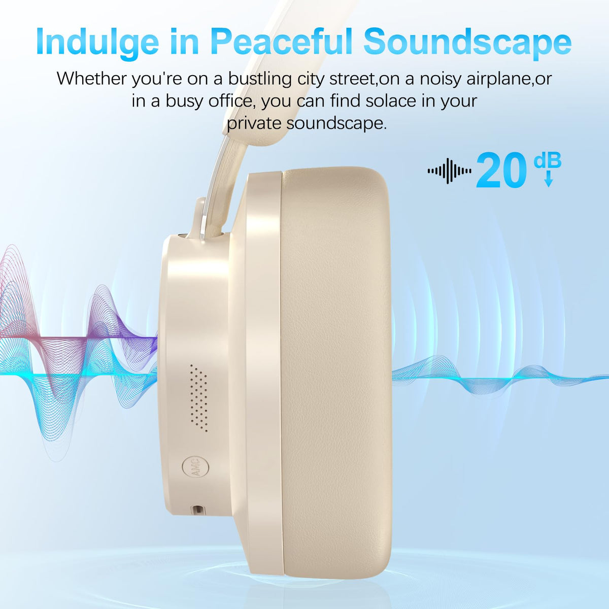 Over-ear TSYUCXH headphones with adjustable headband and ergonomic design