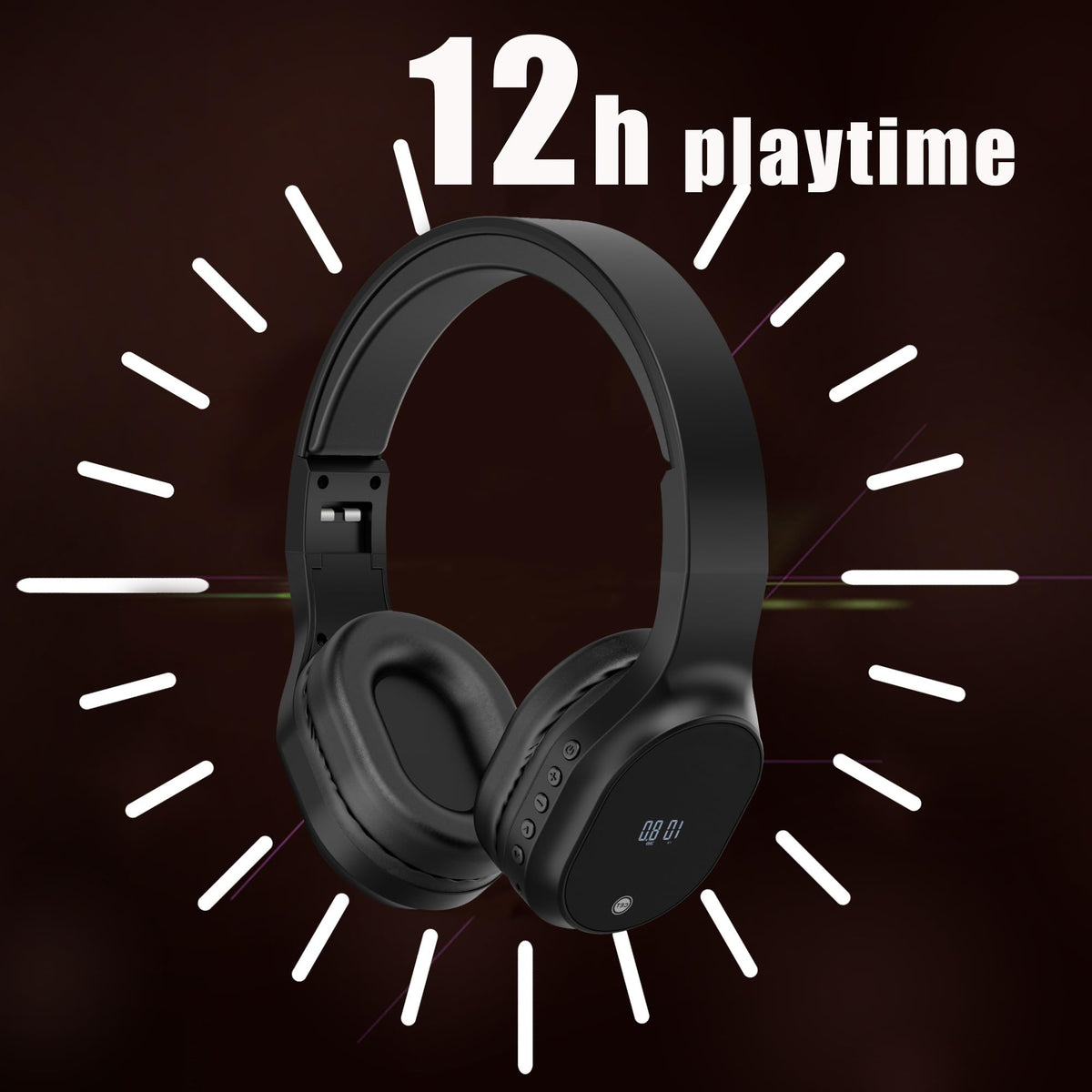 T.TAOMI FM Radio Headphones long battery life up to 24 hours