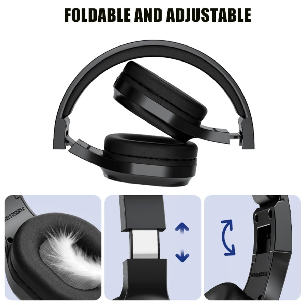 T.TAOMI FM Radio Headphones memory foam ear cushions for comfort