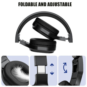 T.TAOMI FM Radio Headphones memory foam ear cushions for comfort