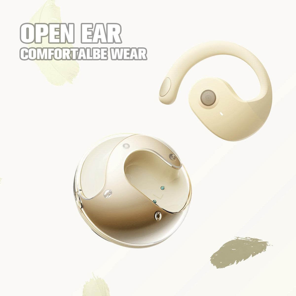 Ttbesmi bone-conduction open-ear headphones provide crystal-clear calls.