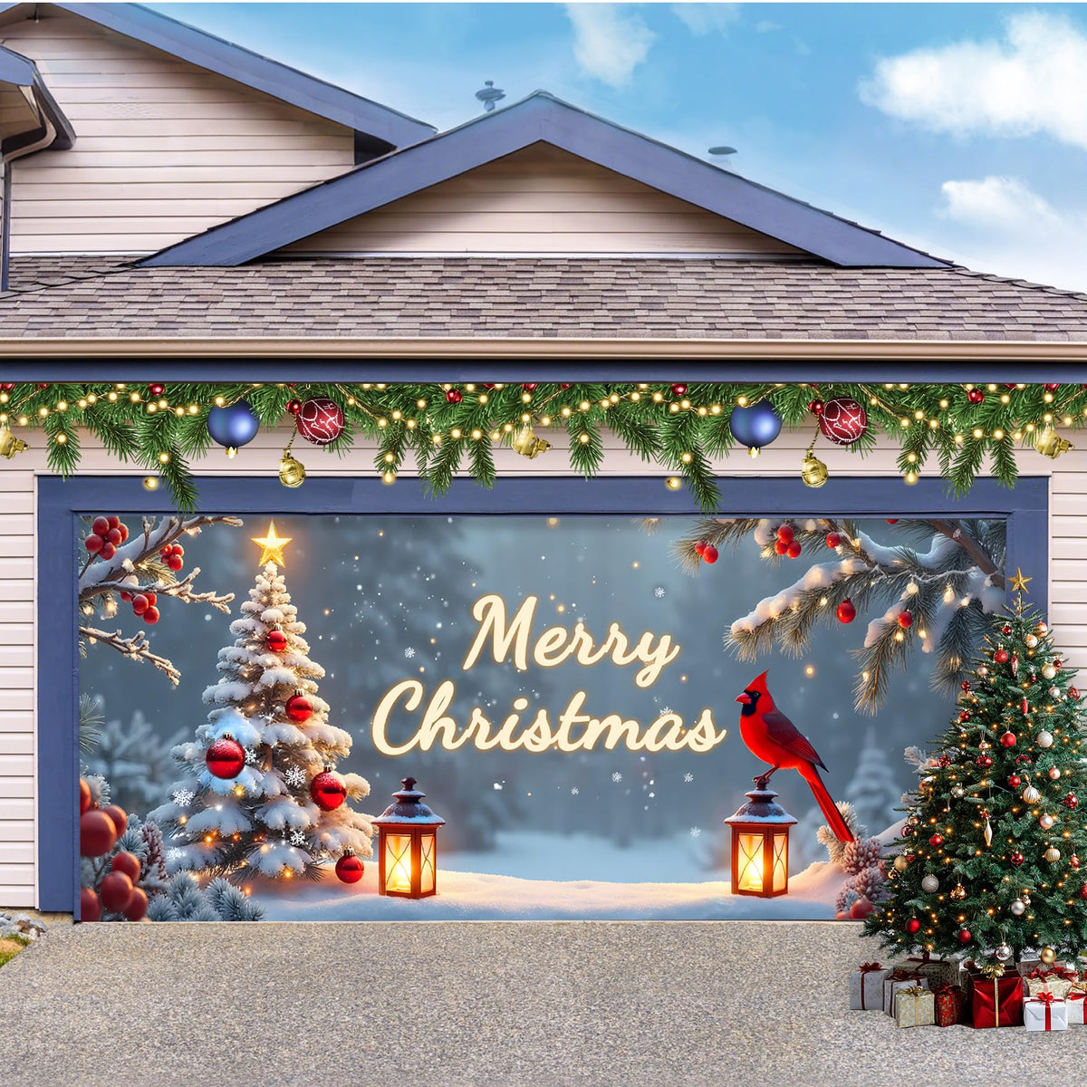 TTCHANG mounted on garage in daylight showcasing easy outdoor installation