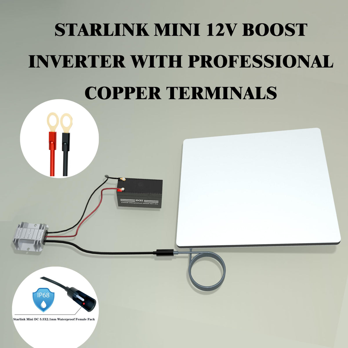 TTingChic Starlink Mini IP68 shell, rugged protection in rain or snow.
