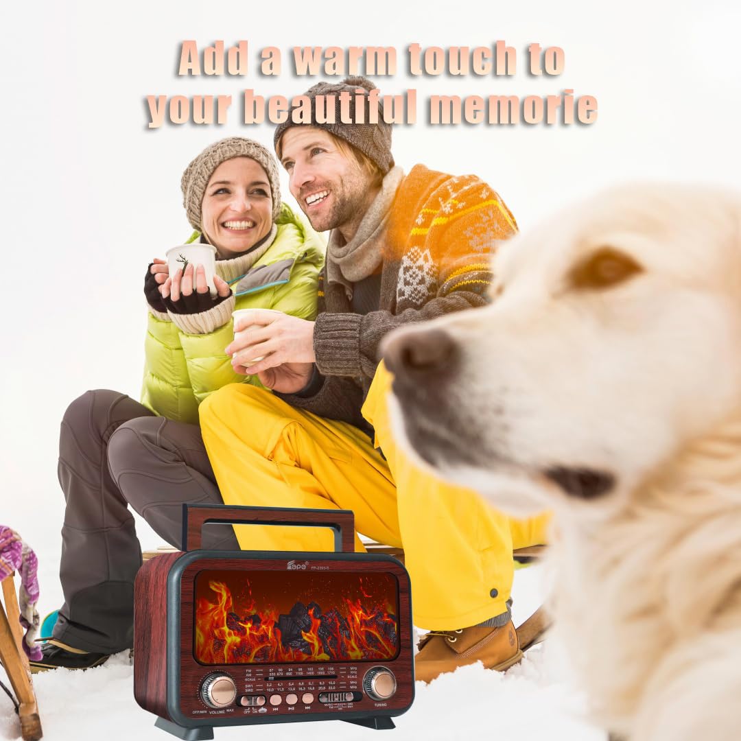T.TAOMI retro radio charges via solar and USB for adventures.