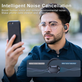 TTQ Open Ear Headphones Bluetooth 5.3 connection for quick pairing.