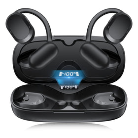 TTQ Open Ear Headphones open-design visuals highlight comfortable listening.