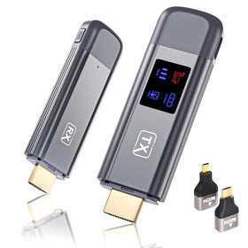TTQ transmitter with dual-band antennas enables reliable wireless HDMI connection.