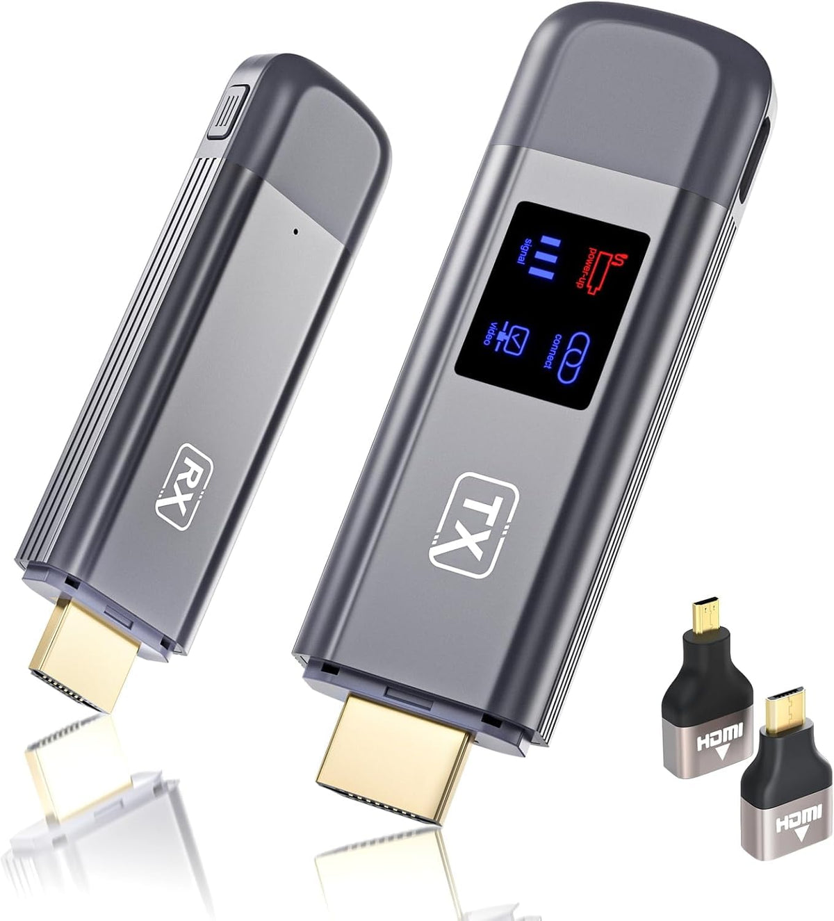 TTQ wireless HDMI transmitter with compact design for clutter-free setup.
