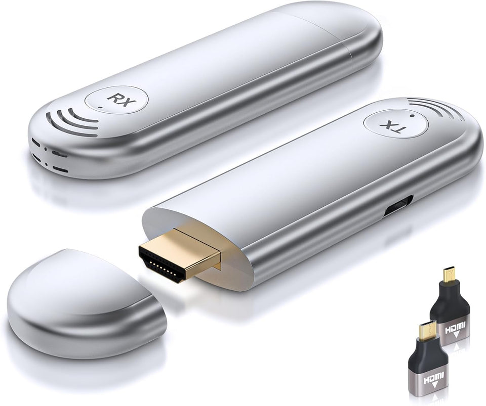 TTQ wireless HDMI transmitter compact size for clutter-free setup