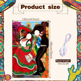 Tudomro fiesta background 6x4 ft bright colors for festival photos