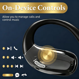 Tuemvia open ear headphones with multi-touch controls for easy use.