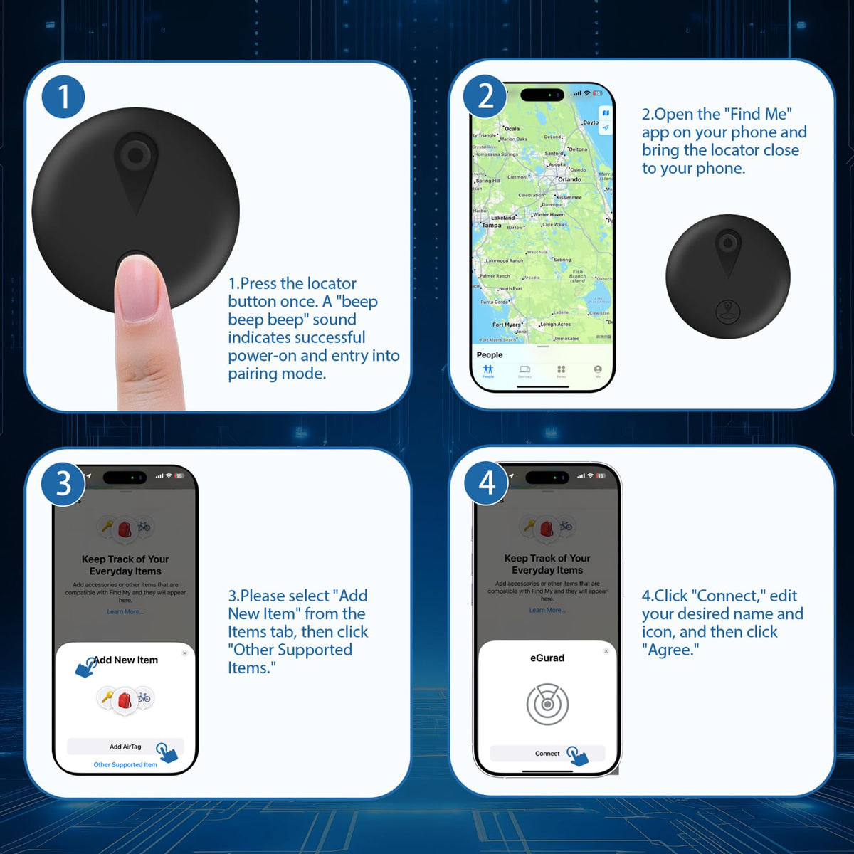TUERLIO GPS Tracker is compact and discreet for hidden use.