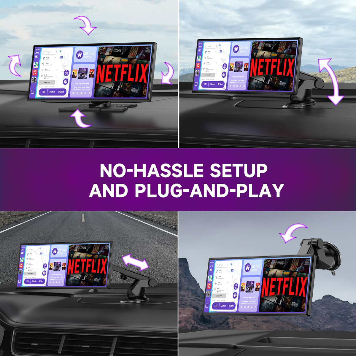 TUIFAC Bluetooth, Wi-Fi, and AirPlay for smooth streaming and mirroring