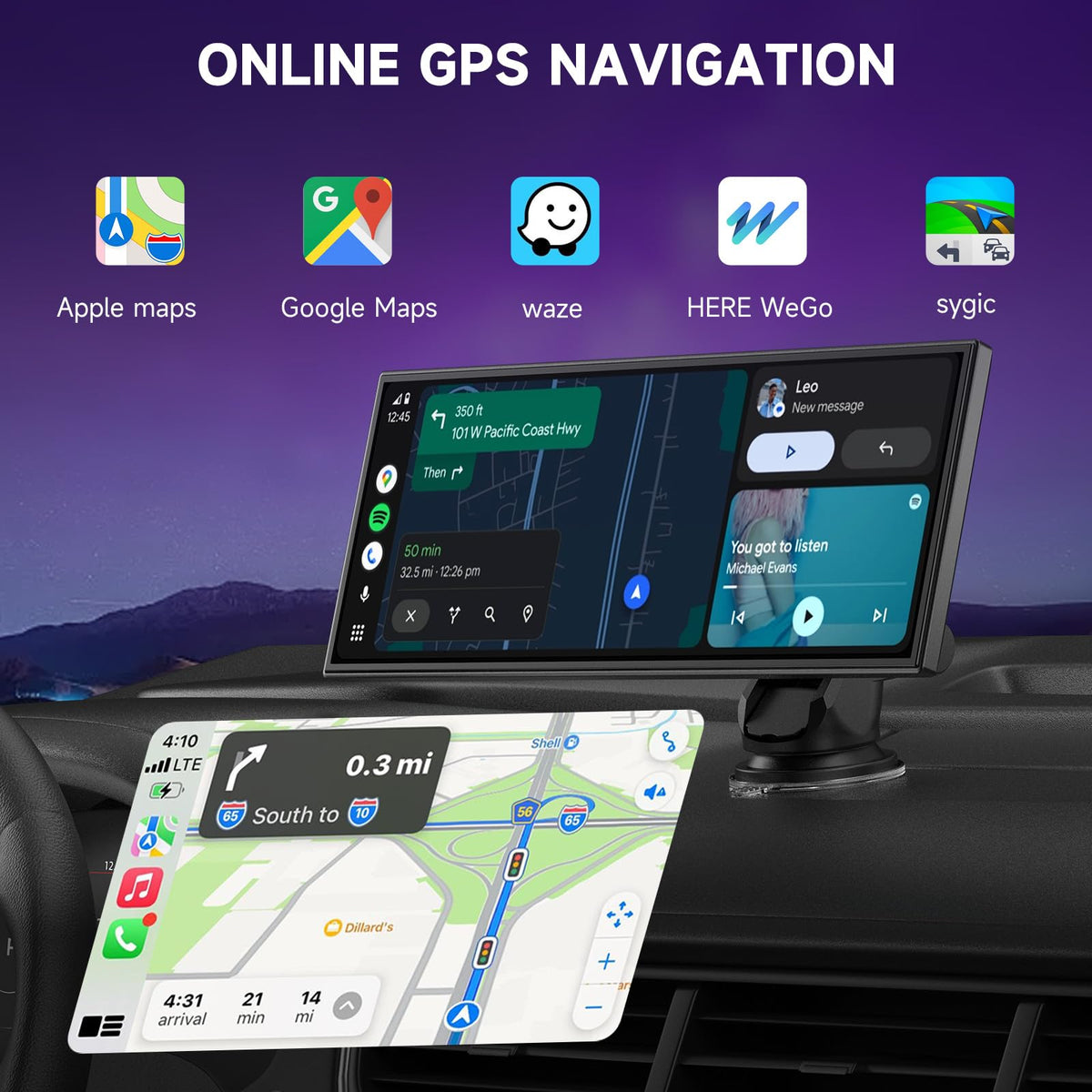 TUIFAC voice control with CarPlay or Android Auto for safer driving