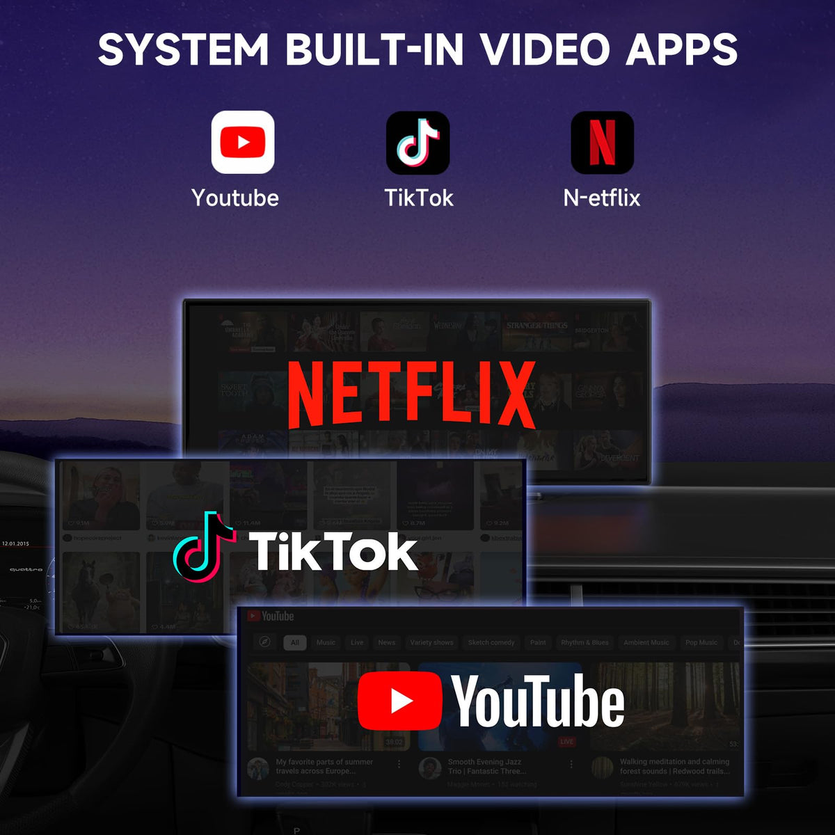 TUIFAC wireless CarPlay and Android Auto for hands-free connectivity