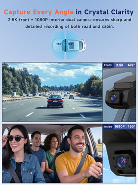 TUIfac GT803 dash cam with built-in Wi‑Fi for easy footage control