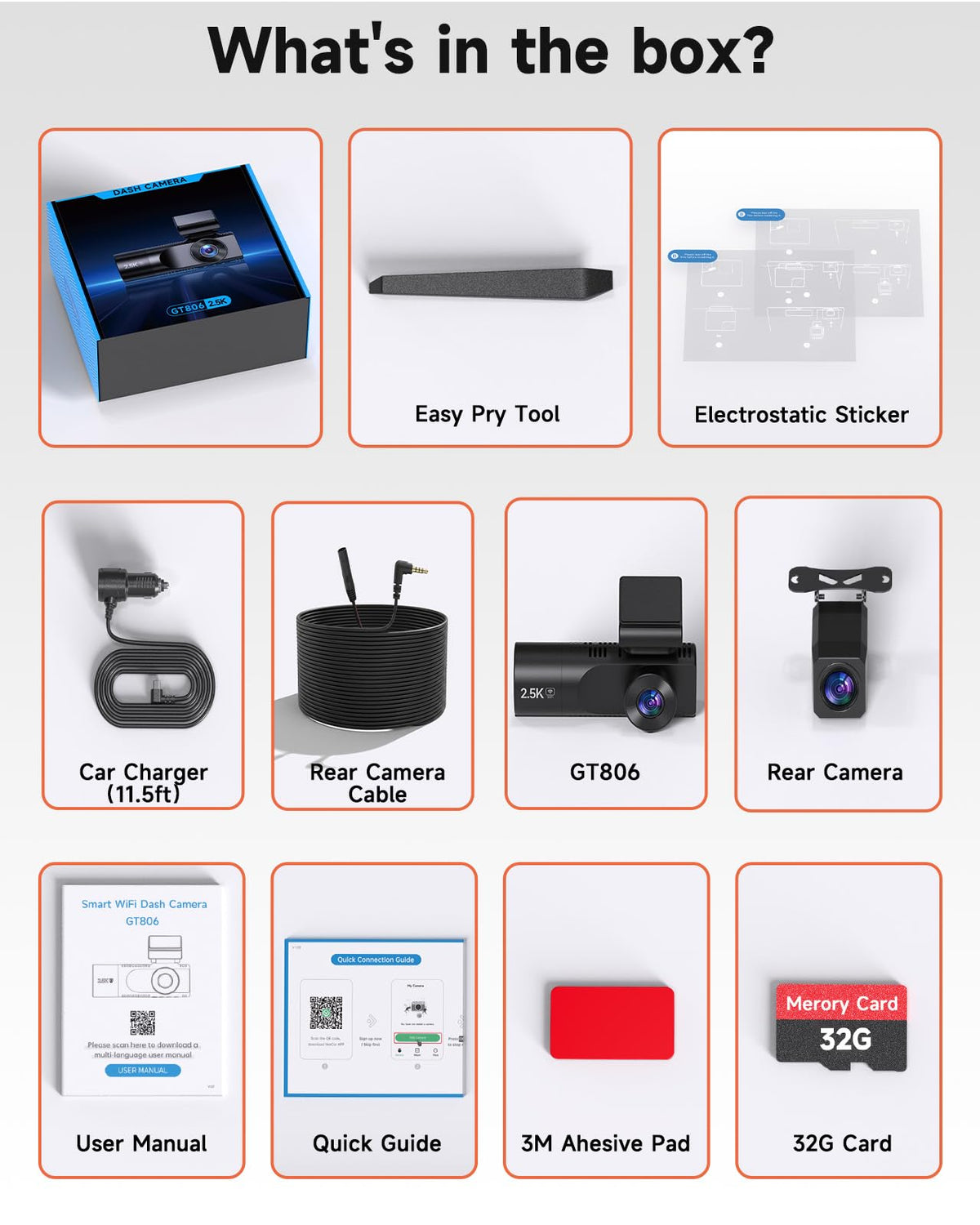TUIFAC GT806 retail box with accessories ready-to-install convenience benefit