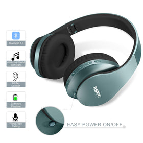 TUINYO headphones up to 14 hours of playback on a full charge