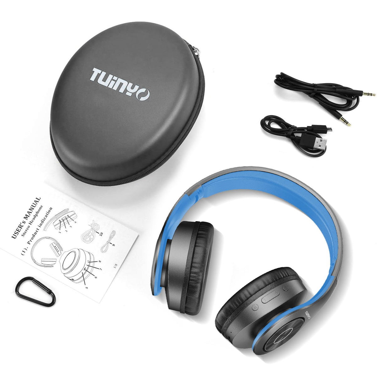 TUINYO 800mAh battery powers up to 40 hours of wireless playback.