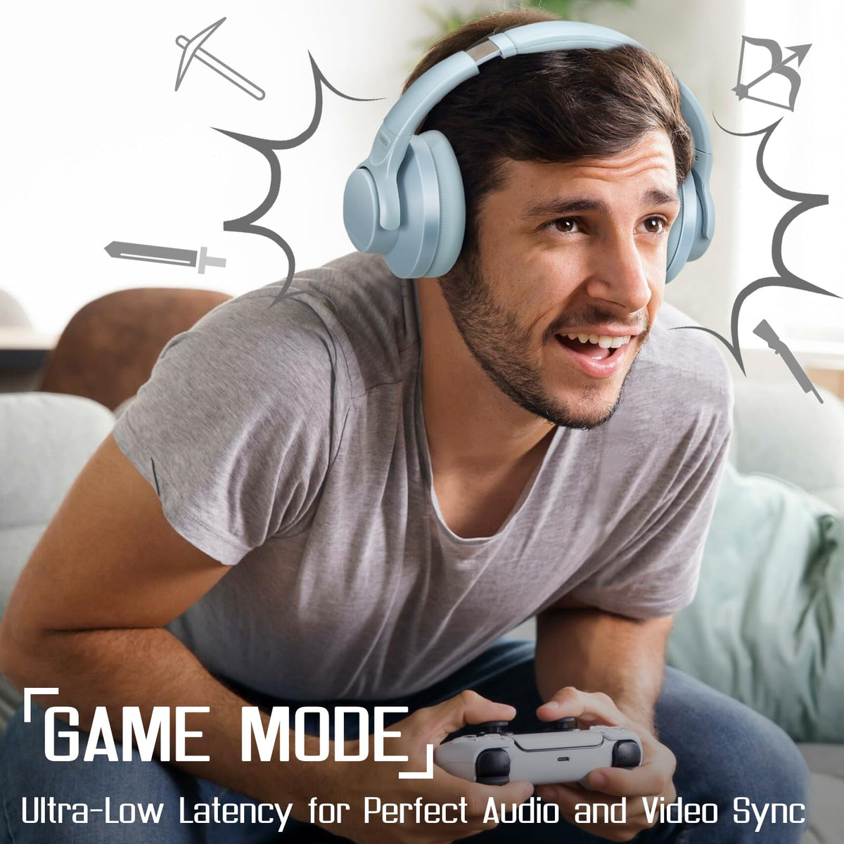 Active noise cancellation helps you focus in noisy environments.